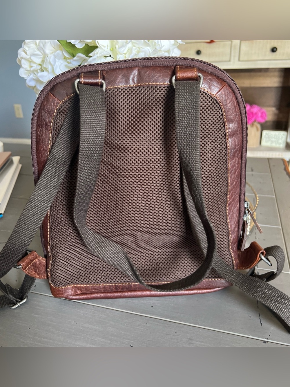 Jack Georges Small Convertible Backpack /Crossbody Leather - Picture 2 of 15